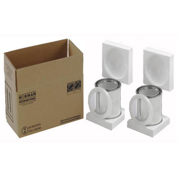 HAZMAT Packaging With Two - 1 Quart Paint Cans