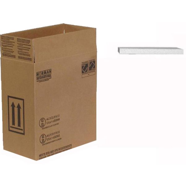 HAZMAT Packaging With Foam For Two - 1 Gallon Round Plastic Bottles