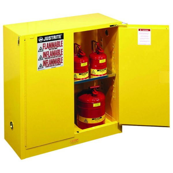 Justrite® Flammable Liquid Storage Cabinet 2 Door Self Closing