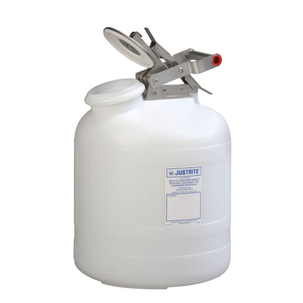 Justrite® Self Close Safety Can for Corrosives 5 Gallon Wide Mouth