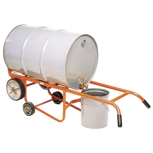 Drainer Drum Truck - Steel Wheels - With Kickstand