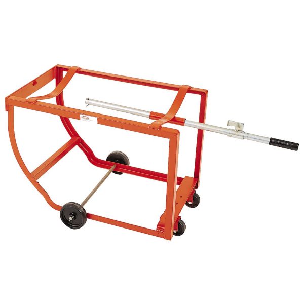 High Capacity Drum Cradle With Steel Casters - 4 Inch Steel Wheels