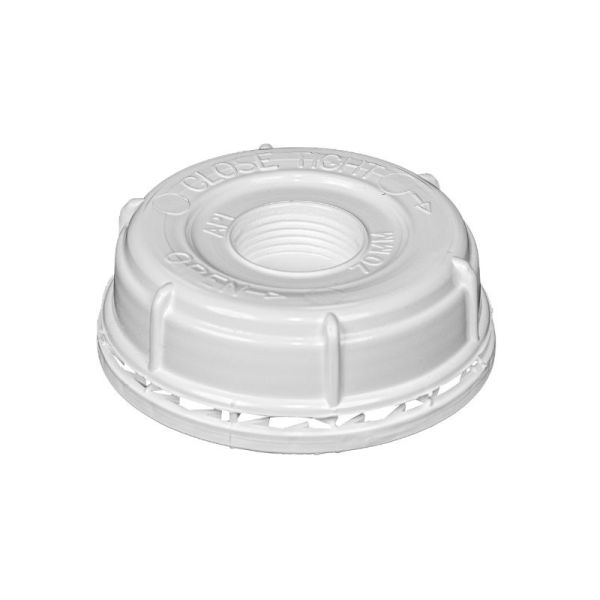 Plastic Tamper Evident Screw Cap with ¾” Reducer and Gasket – 70mm Buttress