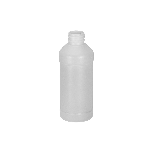 Plastic Modern Round Bottle – 8 oz.
