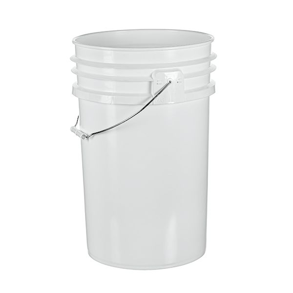 6 gallon white plastic open head pail