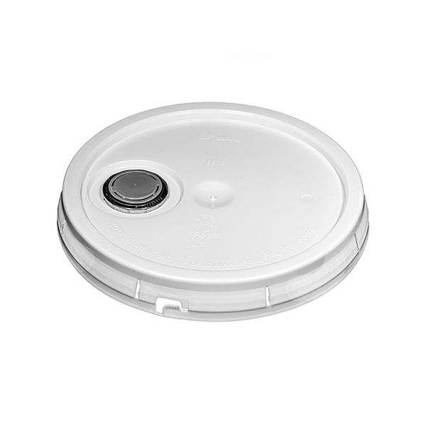 Plastic Pail Lid with Rieke® FLEXSPOUT® and Tear Tab - White