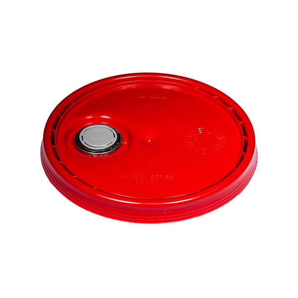 Plastic Pail Lid with Rieke® FLEXSPOUT® UN Rated - Red