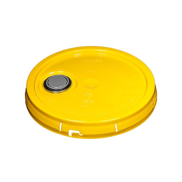 Rieke® FLEXSPOUT® Plastic Pail Lid with Tear Tab - Yellow