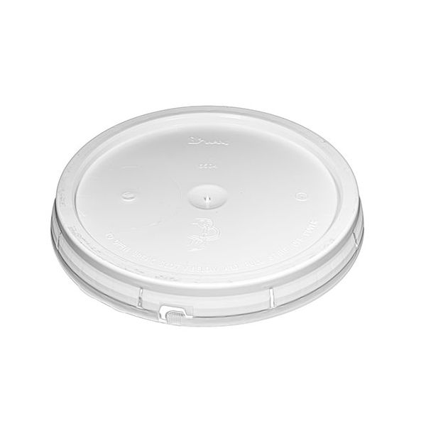 Plain Plastic Pail Lid with Tear Tab - White