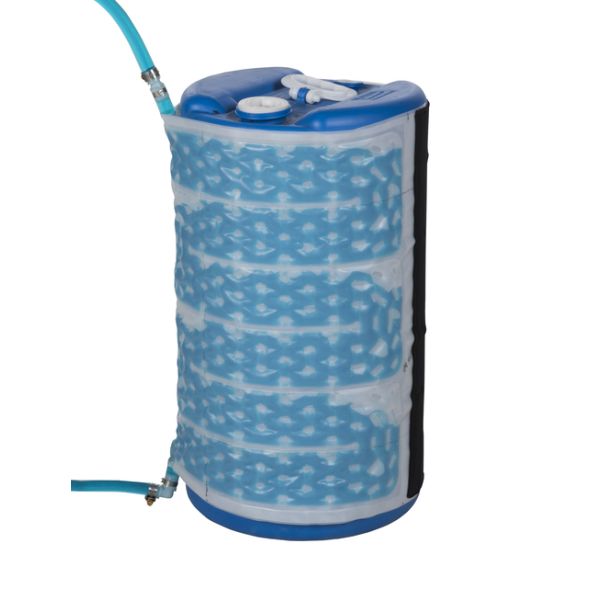 Fluxwrap blanket designed to regulate temperature inside of 15 gallon drums