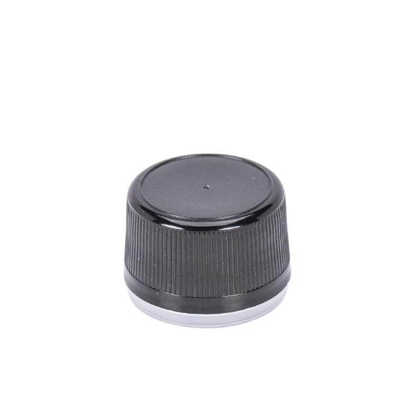 black tamper evident oil bottle cap