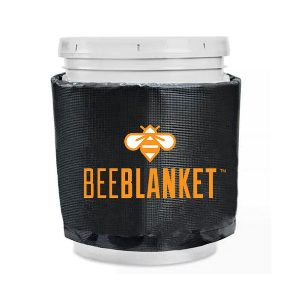 bee blanket on 5 gallon pail
