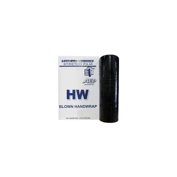 Black stretch wrap, blown and hand roll