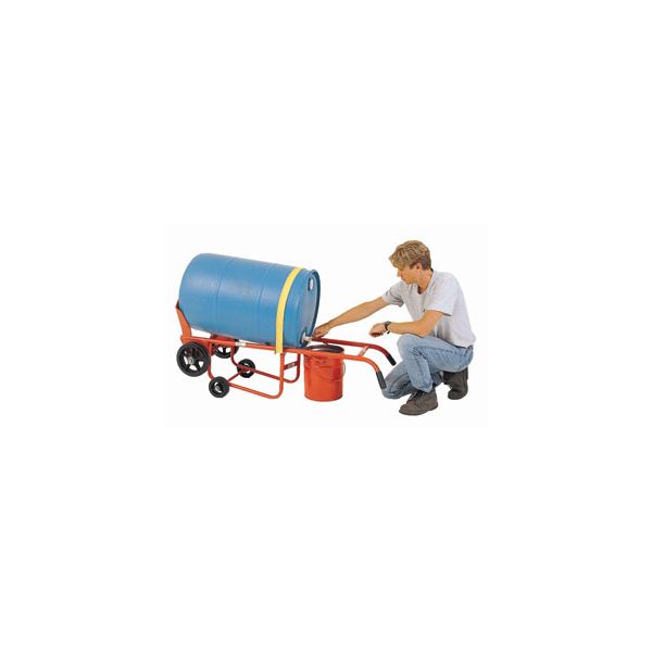Drainer Drum Truck - Moldon Rubber Wheels - With Kickstand