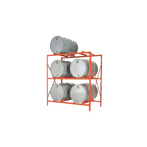 Permanent Storage Rack 6 Drums Horizontal Storage