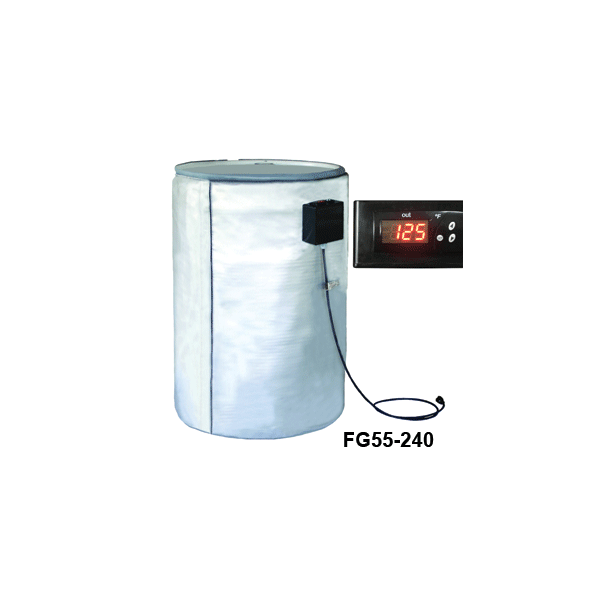 Full Coverage Insulated Steel Drum Heater - 240V