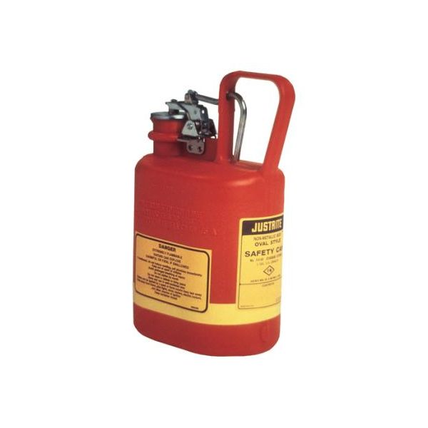 Justrite® Type I Oval Polyethylene Safety Cans 1 Gallon