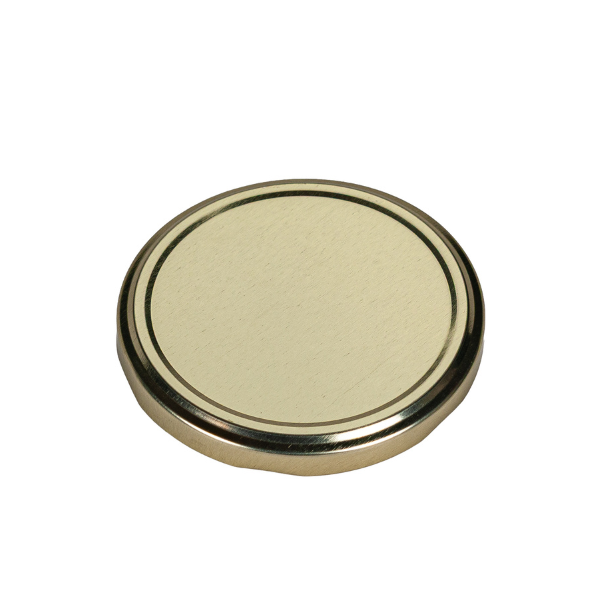 82mm Gold Metal Lug Cap - Plastisol Liner