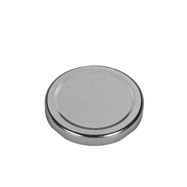 63mm Silver Metal Lug Cap - Plastisol Liner