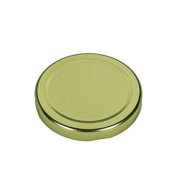 63mm Gold Metal Lug Cap - Plastisol Liner