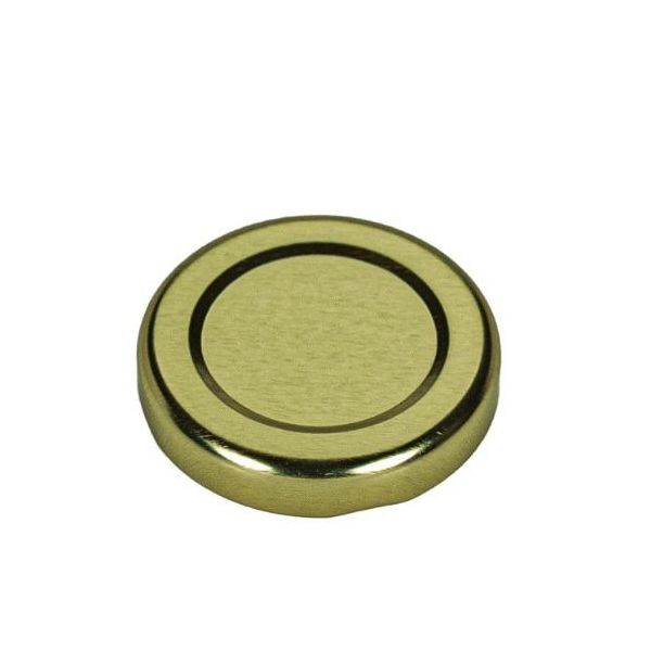 43mm Gold Metal Lug Cap - Plastisol Liner