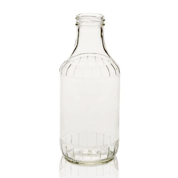 16 oz Clear Glass Decanter Sauce Bottle 38-400