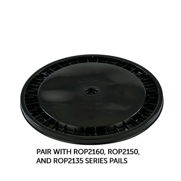 black pail lid