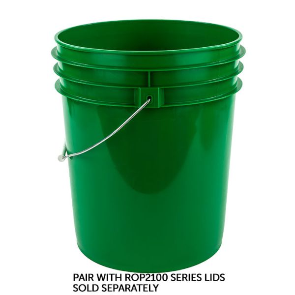 Green 5 gallon bucket