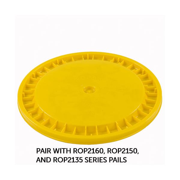 Snap on yellow cover for 5 gallon pail