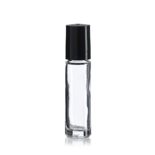 1/3 Ounce Clear Glass Roll-on Bottle