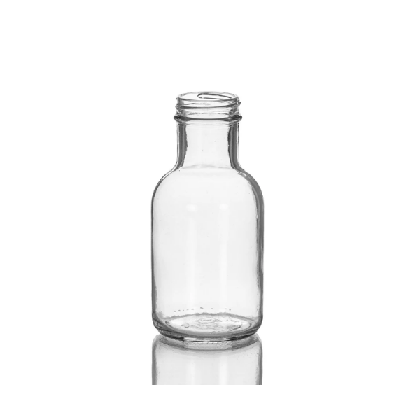 8 oz Clear Glass Stout Bottle, 38-400