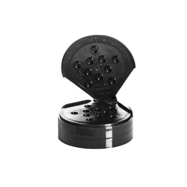 Black spice cap with 10 sift holes