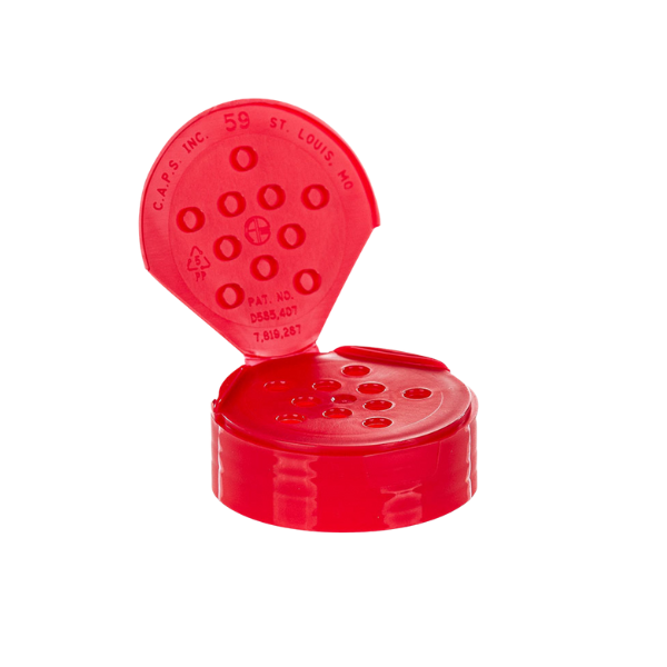 Red spice cap with 10 sift holes