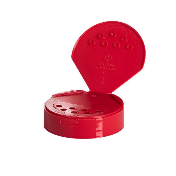 Red spice cap with 7 sift holes