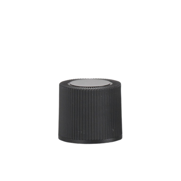 black ribbed cap