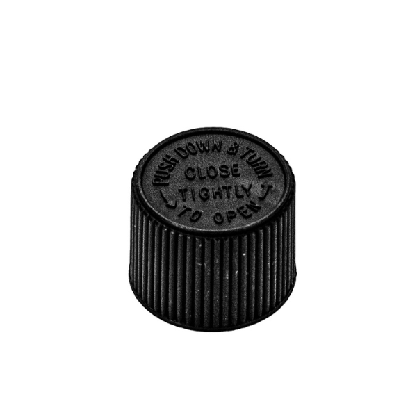 black child resistant cap