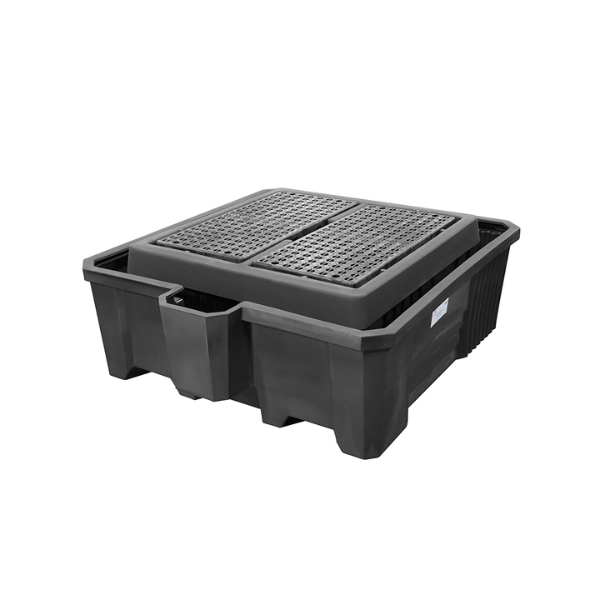 One-Piece IBC Containment Pallet with No Drain