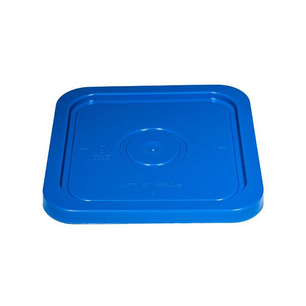 4 Gallon Square Plastic Pail Snap On Lid - Blue