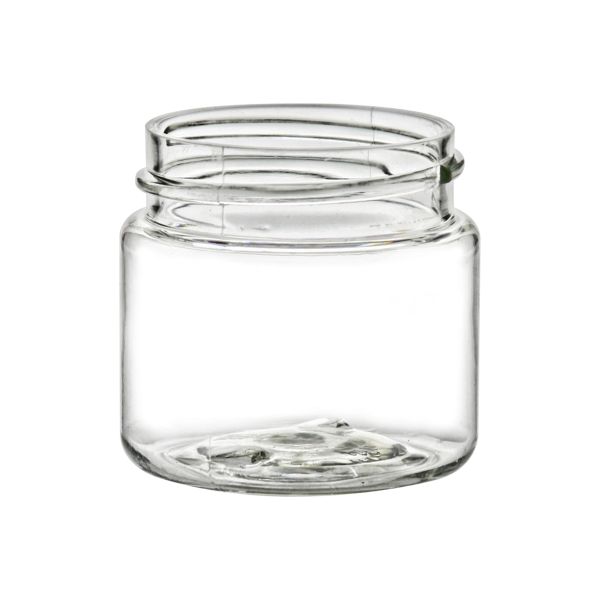 1 oz Clear Straight Sided Single Wall PET Jar With 38-400 Neck