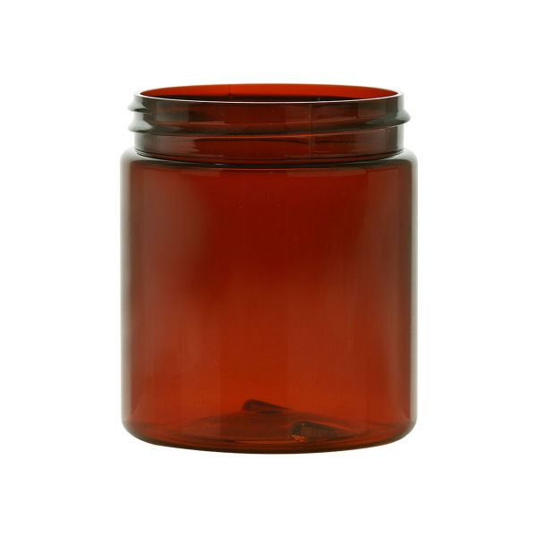 8 oz Amber PET straight sided jar