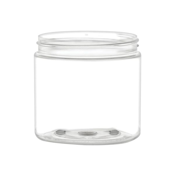 8 oz Clear Straight Sided Single Wall PET Jar with 70-400 Neck 