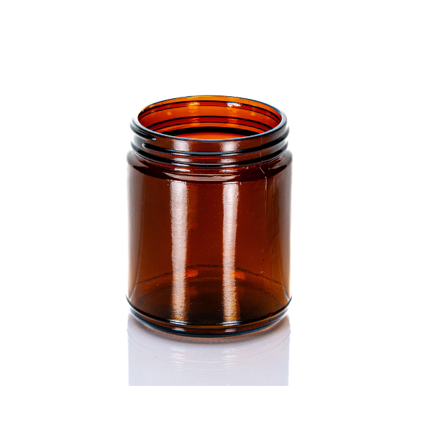 9 oz Amber Glass Straight Sided Jar, 70-400