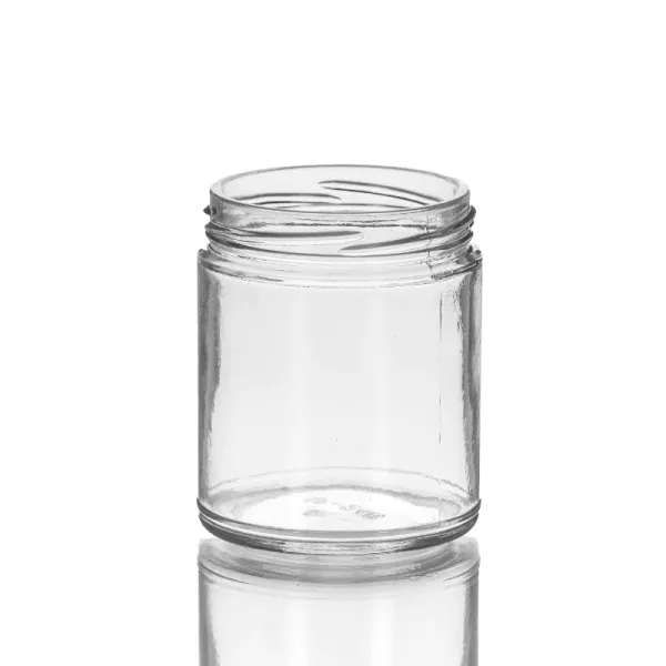 9 oz Clear Glass Straight Sided Jar, 70mm