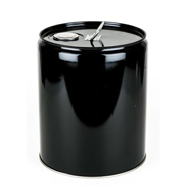 Black tight head pail with flexspout opening