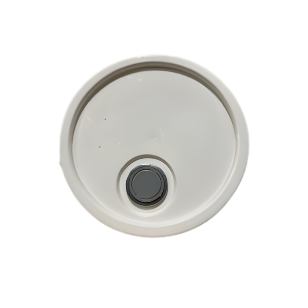 5 Gallon White HDPE Tear Tab Pail Lid with Flexspout®