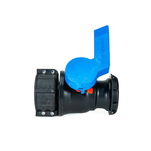 2 Inch QD Drilled Ball Valve, 62 mm PP Collar, PE Gasket