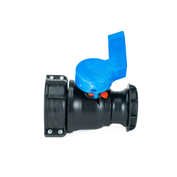 2 Inch QD Drilled Ball Valve, 75 mm PP Collar, PE Gasket
