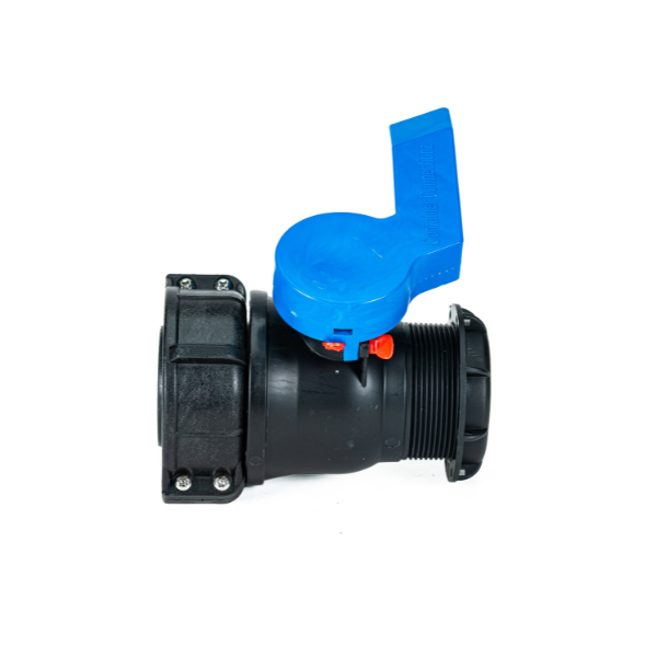2 Inch NPT Ball Valve, 62 mm PP Collar, PE Gasket