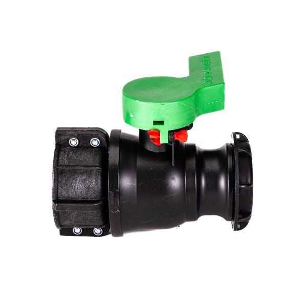 2 Inch QD Anti-Backflow Ball Valve, 62 mm PP Collar, Viton Gasket
