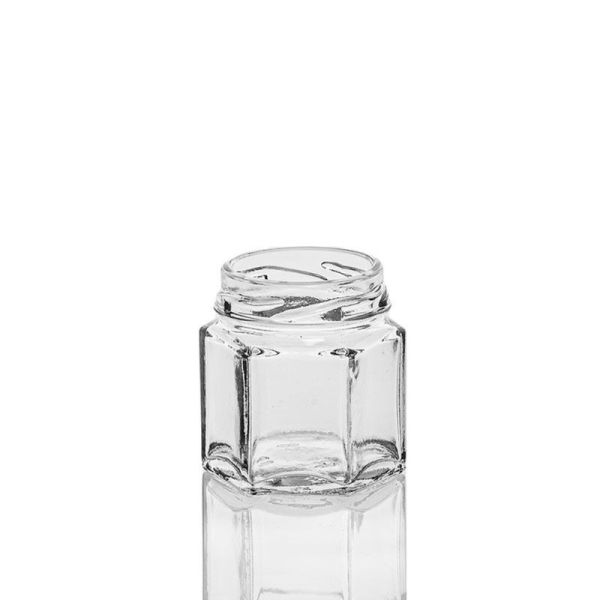 1.5 oz Clear Glass Hexagon Jar